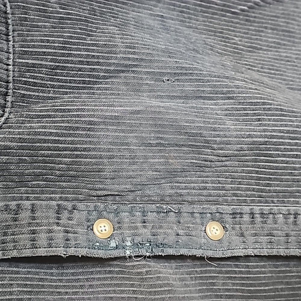 Men's J Crew distressed and worn in long sleeve corduroy shirt size large tall - Picture 3 of 8